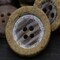 12 Pieces Large Sanded Faux Wood Buttons 32L 20mm / 13/16" Four Hole Plastic Multipurpose Buttons